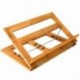 Relaxdays 10014658 - Soporte para libros de cocina de bambú, ángulo ajustable