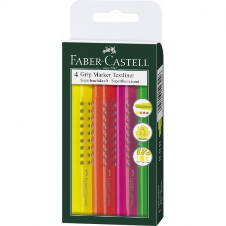 Faber-Castell 09154304 - Rotuladores, 4 unidades