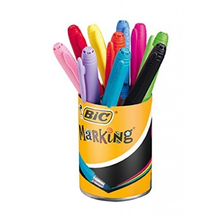 BIC Marking Color - Pack de 10 marcadores permanentes, multicolor