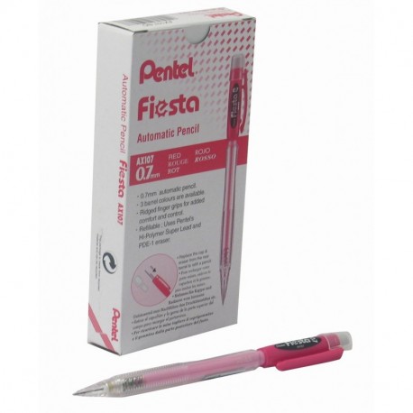 Pentel Fiesta AX107-BO, Portaminas, 0.7 mm, Rosa, 13 Unidades