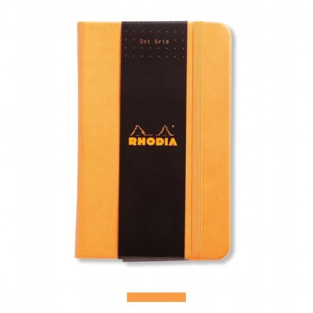 Web - Cuaderno tamaño A6 marfil A6, gobernado, rejilla de puntos, 90 g, naranja