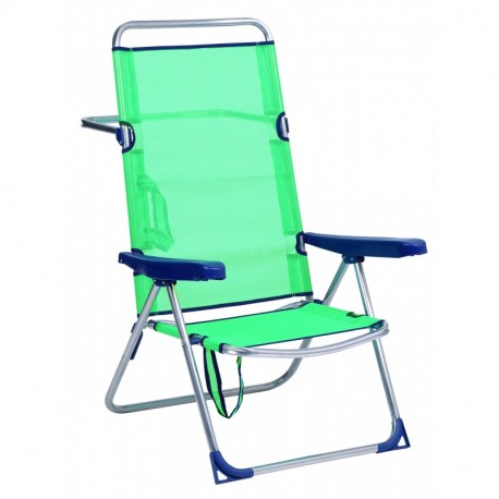 Alco - Silla Cama Playa Aluminio Respaldo Alto Color Azul Turquesa 30 1-670AZ 