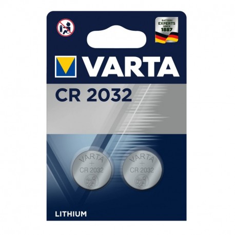 Varta CR2032 - Pack de 2 pilas Litio, 3V, 230 mAh 