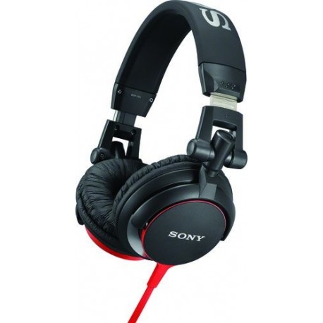 Sony MDRV55R - Auriculares de diadema cerrados, negro y rojo