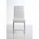 CLP Silla tapizada EMILY, soporte cromado, altura del asiento 50 cm, hasta 7 colores para eligir blanco