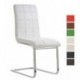 CLP Silla tapizada EMILY, soporte cromado, altura del asiento 50 cm, hasta 7 colores para eligir blanco