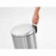 Brabantia Pedal Bin 478888 - Cubo de basura doméstico de acero inoxidable con pedal, 30 litros, color gris metalizado anti-hu