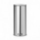 Brabantia Pedal Bin 478888 - Cubo de basura doméstico de acero inoxidable con pedal, 30 litros, color gris metalizado anti-hu