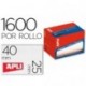 Rollo etiquetas Apli blancas 25 x 40 mm. 1600 uds. 