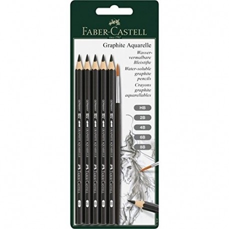 Faber-Castell 117897 - Set 5 lápices acuarelables y pincel