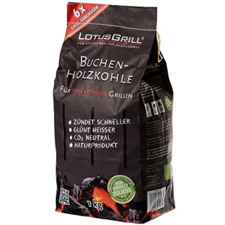 LotusGrill LK-1000 - Bolsa carbón de haya, 1 kg
