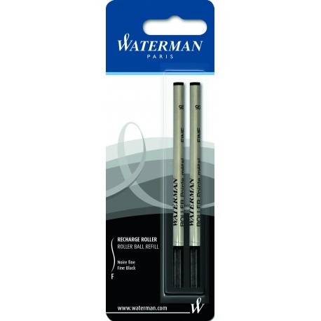 Waterman - Recambio para bolígrafo 2 unidades, tinta negra 