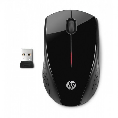 HP H2C22AA - Mouse optico inalambrico x3000, USB, 1200 dpi gris metãllico negro brillante