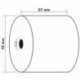 Exacompta Bobinas para calculadora 57x70x12x25-2 pliegues quimicos autocopiativos - Papel Color blanco, 7 cm, 57 mm 
