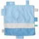 Wallaboo Cerise & Friends - Mantita de seguridad para bebé con estampado, 8 etiquetas, 22 cm x 22 cm, color azul