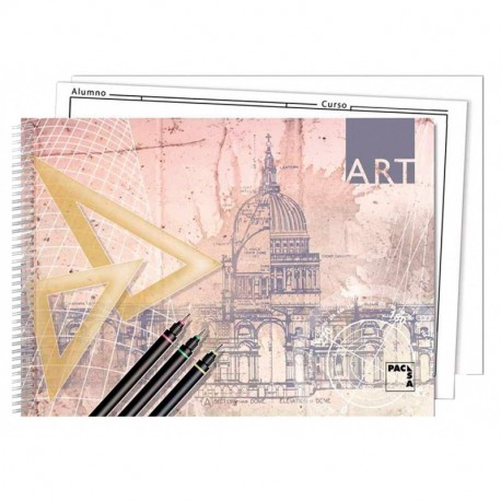 Pacsa 18848 - Bloc de dibujo, tamaño folio, micro recuadro, 20 hojas, 140 g