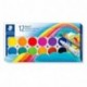 Staedtler Noris Club 888 NC12. Acuarelas para colorear. Caja con 12 pastillas de colores