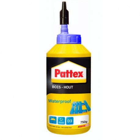 Pattex - Cola para madera 750 g, resistente al agua 