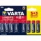 Varta 4706101428 Batería alcalina Long Life Max Power Max Tech , estilo AA LR6, paquete de 5 + 3 baterías: el diseño puede v