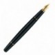 CLEO Classic oro, pluma estilográfica, negro, plumín de oro 14k F fino