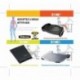 Fellowes 9284601 - Lote de accesorios ergonómicos para la oficina reposapiés, alfombrilla con reposamuñecas, atril para el t