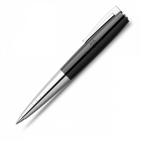 Faber-Castell 149310 - Bolígrafo Loom Piano con cuerpo lacado efecto piano con forma cónica ergonómica, color negro