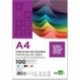 Liderpapel CT04 - Pack de 100 cartulinas, A4, 180 g, multicolor