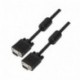 NANOCABLE 10.15.0103 - Cable SVGA con ferrita monitor, proyector y PC, HDB15/M-HDB15/M, negro, 3mts