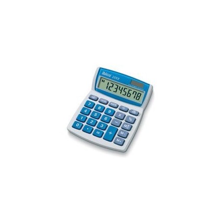 Ibico 208X - Calculadora Escritorio, Básico, Azul, Color blanco, Floating, Botones, LCD 