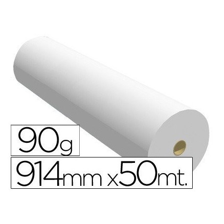 Fabrisa 7910509 - Rollo de papel para plóter, 90 g, 914 mm x 50 m