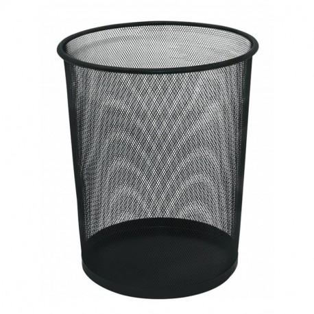 Kosz na smieci Q-Connect metalowy 19L czarny