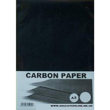 Paquete de 20 hojas de papel de carbono, tamaño A3, color negro