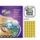 Tico GL4-3627.Caja de 5000 etiquetas adhesivas en papel oro,ovaladas 36 x 27 mm