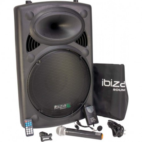 Ibiza PORT15VHF-BT - Sistema de sonido portátil y autónomo de 15", 450 W