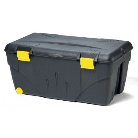 EDA 010633 010633-Cubo Basura con Ruedas 110 l, Color, Negro, 76x50x50 cm