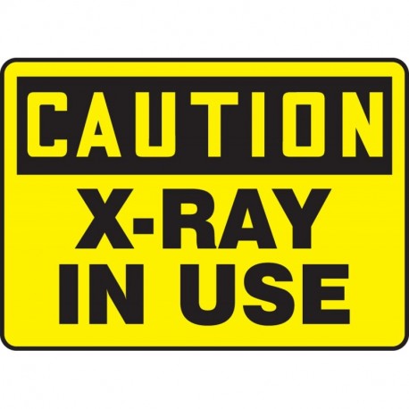 Accuform signos mrad642vp plástico señal de seguridad, leyenda "precaución X-RAY en uso," 7 "Longitud x 10" x 0.055 "de groso