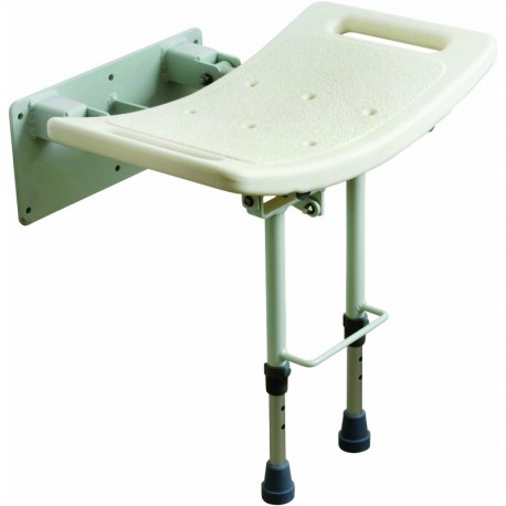 Drive Medical SWALL002 - Asiento para ducha con patas fijación a pared , color blanco