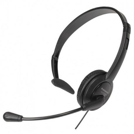 Panasonic Headset - Auriculares de diadema cerrados de tipo mono, color negro