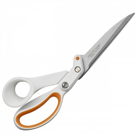 Fiskars Amplify Tijeras de Sastre, Metal y Plástico, Blanco, Longitud 24 cm