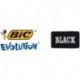 BIC Evolution Ecolutions Black - Blíster de 4 lápices de grafito hexagonal