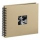 Hama Fine Art - Álbum de fotos, 50 páginas negras 25 hojas , álbum con espiral, 36 x 32 cm, con compartimento para insertar 
