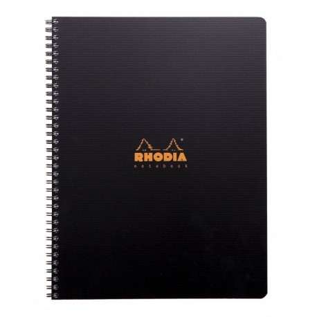Rhodia Rhodiactive - Cuaderno de trabajo con tapa semirrígida y encuadernación en espiral A4, 160 páginas, cuadriculado, mic