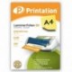 100 unidades de hojas para plastificar DIN A4 de Printation, 303 x 216 mm, 2x80 micras, brillantes, prémium