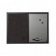 Bi-Office Black Shadow - Pizarra Combinada de Doble Uso, Pizarra Magnética y Tablón de Tela Gris Oscuro, 60 x 45 cm