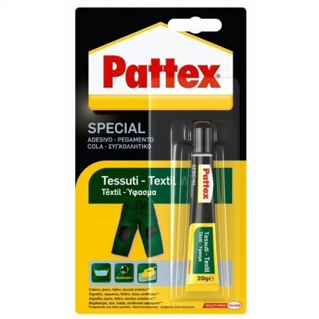 Pattex Pegamento para textil, transparente, resiste a lavados y planchados, 20gr