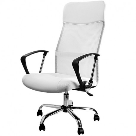 Deuba Silla de oficina color blanco | ergonómica | posa brazos | regulación automática de altura | respaldo ergonómico | Mall