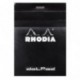 Rhodia 12559C - Diario 80 hojas micro-perforadas desmontables, rejilla gris claro con intervalos de 5 mm entre puntos, 80 gs