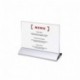 Soporte superior de mesa soporte para cartas de Menú Aluminio Acrílico A5 horizontal Expositor publicitario expositor