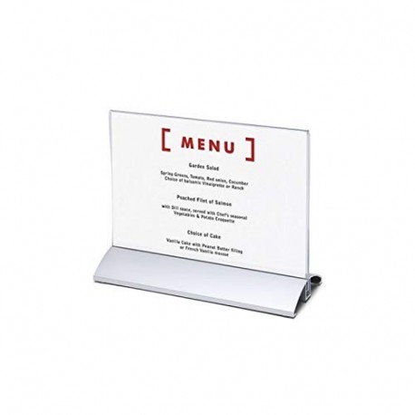 Soporte superior de mesa soporte para cartas de Menú Aluminio Acrílico A5 horizontal Expositor publicitario expositor
