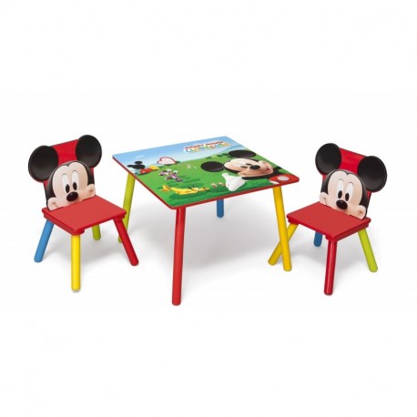 Delta Children Mickey Mouse Juego de Mesa y sillas, Tela, Multi, 60 x 60 m